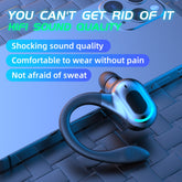 Auriculares estéreo inalámbricos deportivos F8 con Bluetooth 5.1, con montaje en la oreja, un solo auricular (negro y verde), un solo auricular (negro), un solo auricular (blanco), un solo auricular (negro y rojo), un solo auricular (negro y azul)